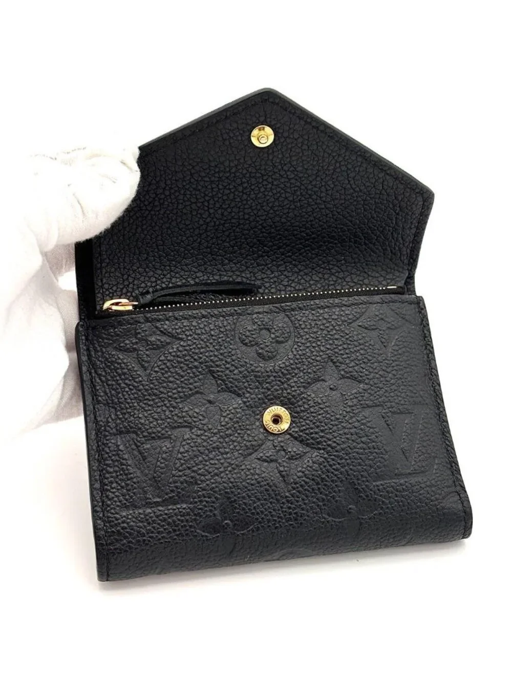 Louis Vuitton Wallet Monogram Empreinte Victorine Black